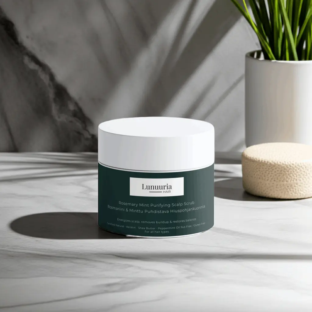 Rosmarin & Minze Kopfhautpeeling 170 ml – Produktbild mit den wichtigsten Eigenschaften