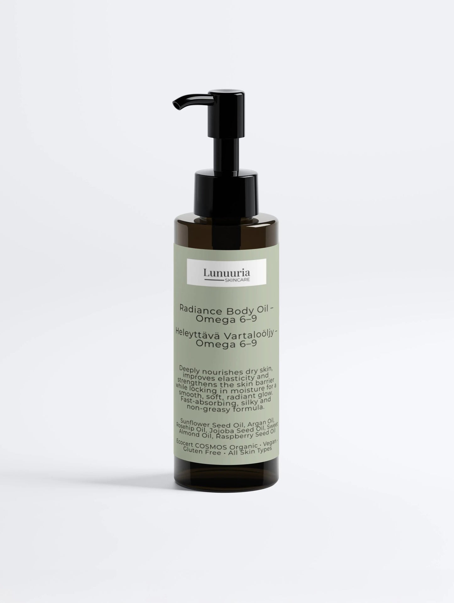 Lunuuria Heleyttävä Vartaloöljy – Omega 6–9 - Lunuuria