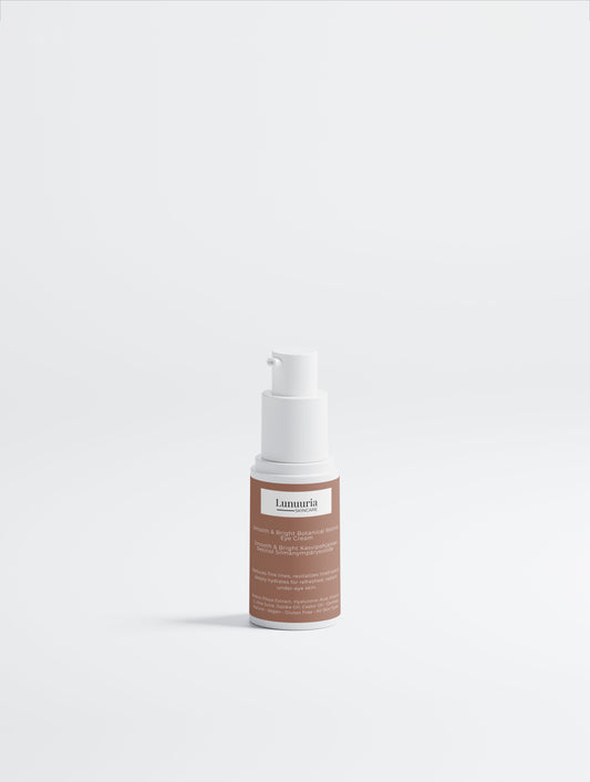 Lunuuria Smooth & Bright kasvipohjainen retinol silmänympärysvoide15 ml
Kevyt ja nopeasti imeytyvä koostumus hyödyntää luonnollista retinol-vaihtoehtoa, hyaluronihappoa ja C-vitamiinia, jotka tukevat ihon kosteustasapainoa ja auttavat palauttamaan raikkaan, levänneen ilmeen silmien ympärille.
