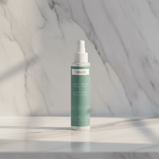 Lunuuria Keratin Shine & Repair Spray 100ml is a lightweight leave-in spray that instantly makes hair smooth, shiny, and easily manageable without a heavy feel.

This hair shine-enhancing spray is suitable for all hair types, especially dry, frizzy, and treated hair that needs finishing and protection against daily stress.

✔ Instant shine and smoothness
✔ Reduces frizz and static
✔ Lightweight formula – won't weigh hair down
✔ Makes brushing and styling easier
✔ Supports hair elasticity and structure
Hydro