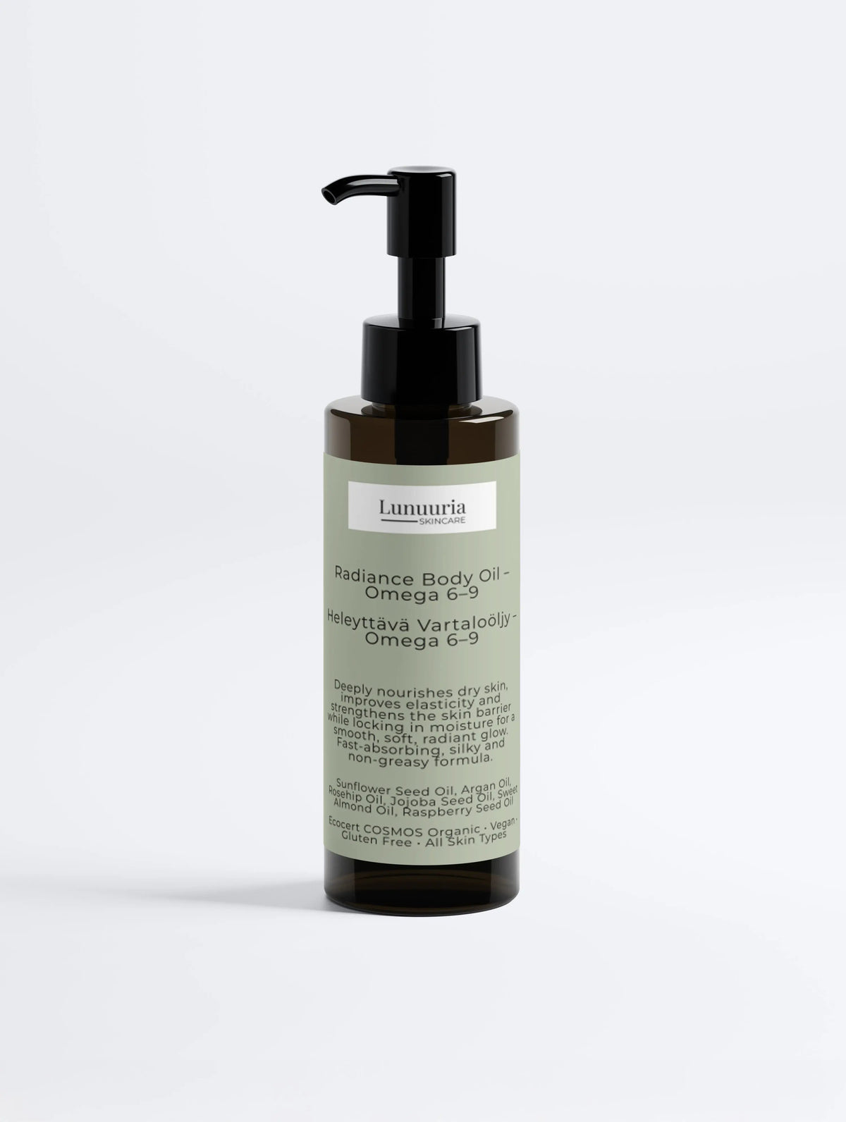 Glow-Körperöl Omega 6–9 145 ml – Produktverpackung