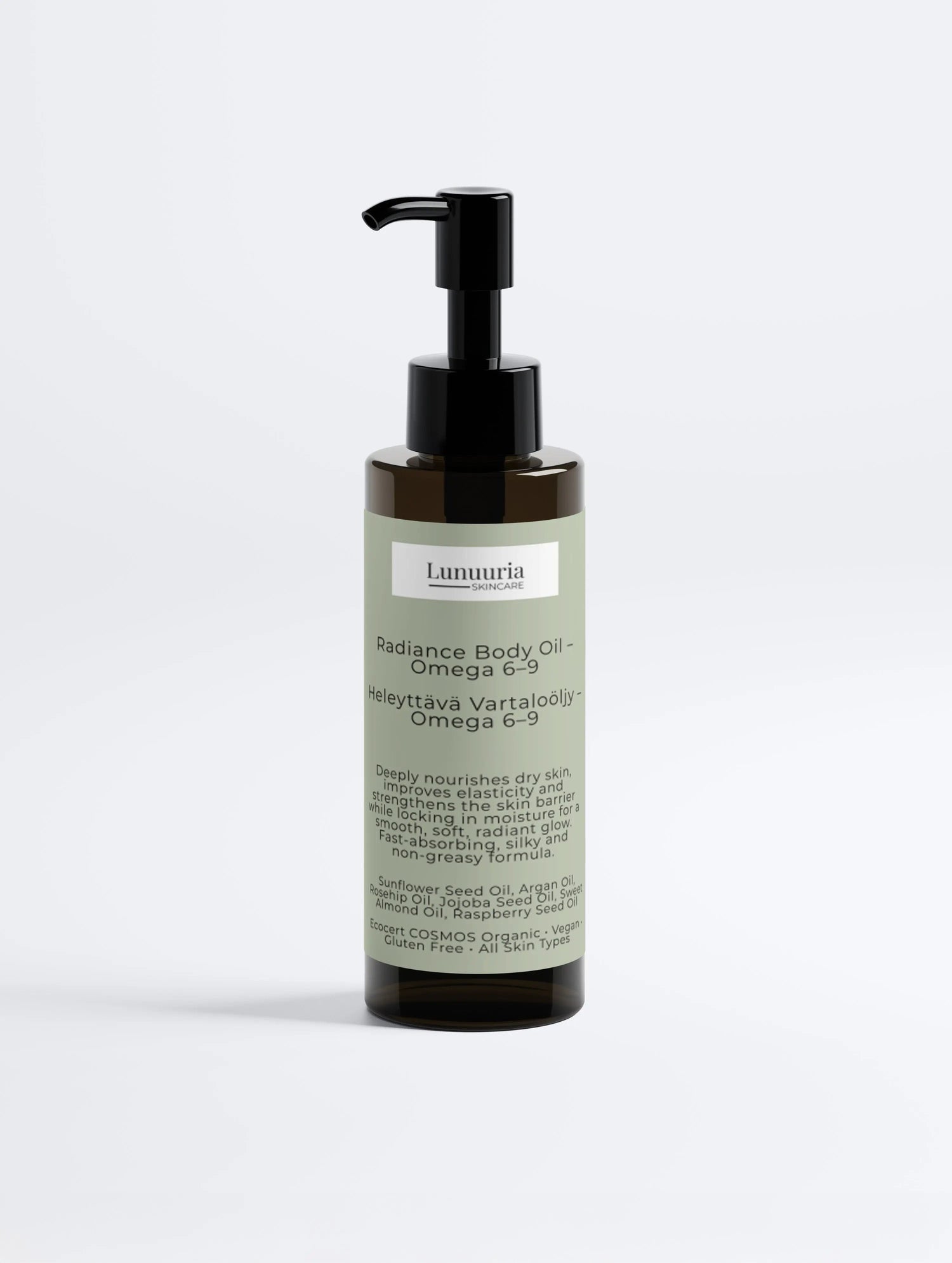 Lunuuria Heleyttävä Vartaloöljy – Omega 6–9 - Lunuuria 