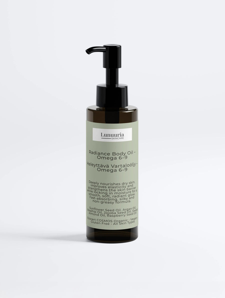 Glow-Körperöl Omega 6–9 145 ml – Produktverpackung