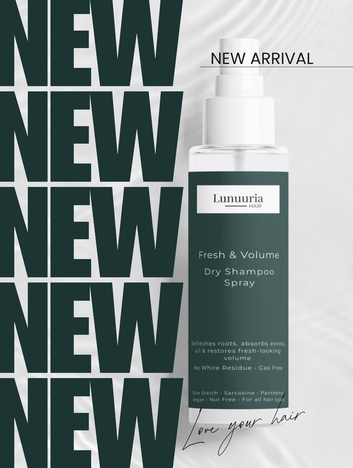 Lunuuria Fresh & Volume Dry Shampoo Spray